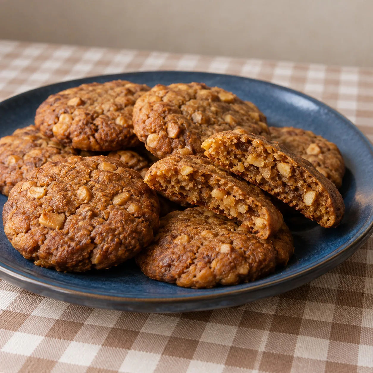 Biscoitos de amendoim com rapadura e canela