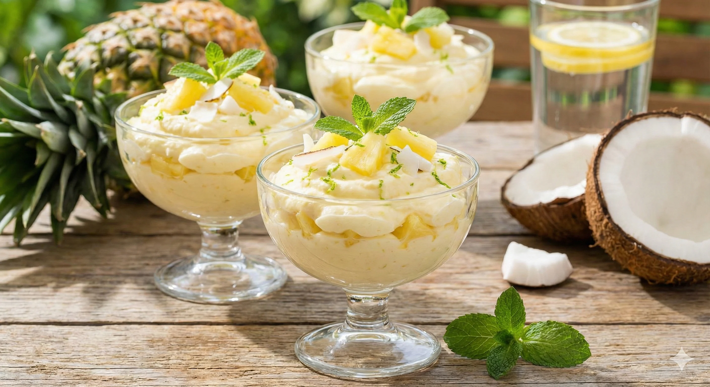 Sobremesa Cremosa de Abacaxi Diet: Fácil e Refrescante