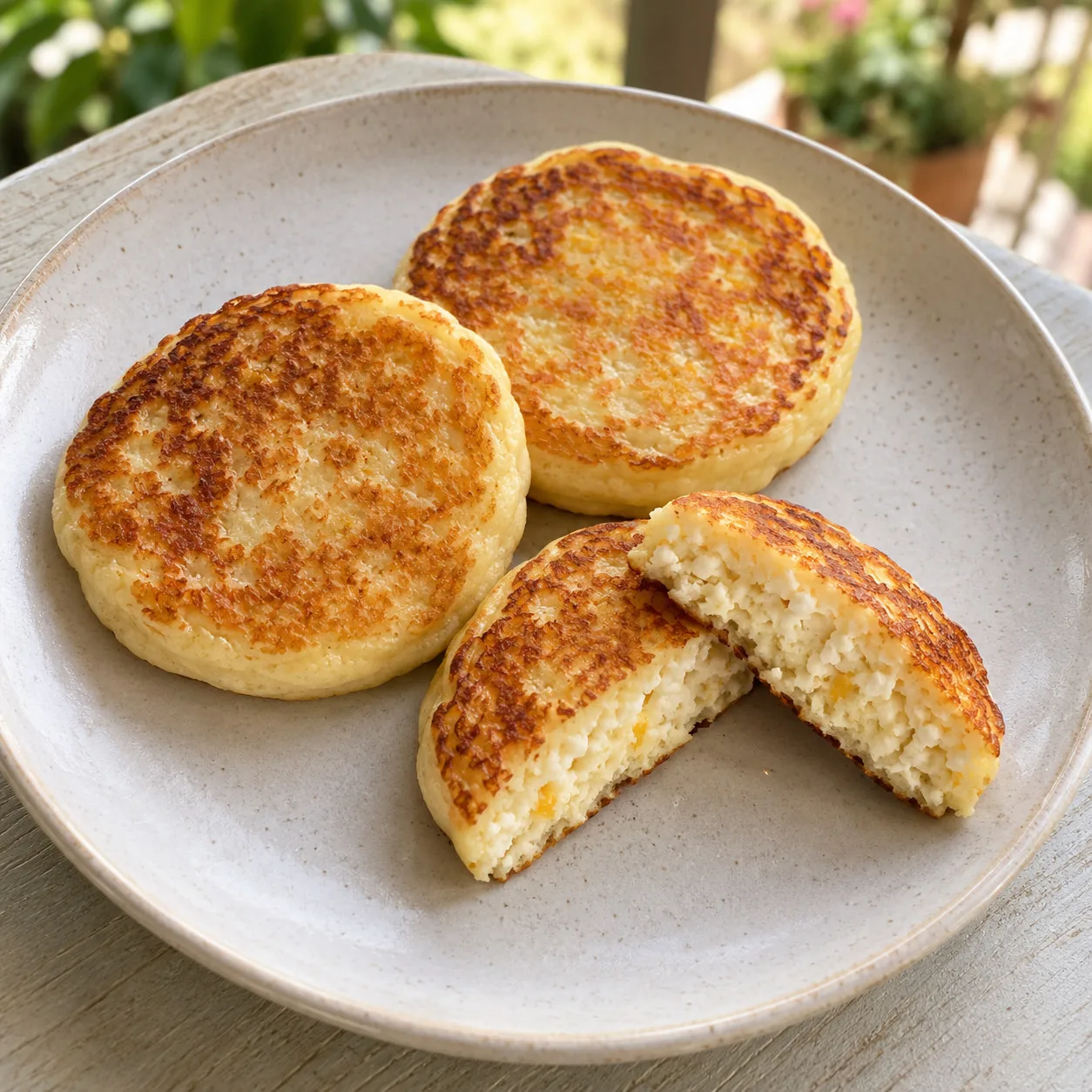 Panquequinhas de ricota com raspas de laranja