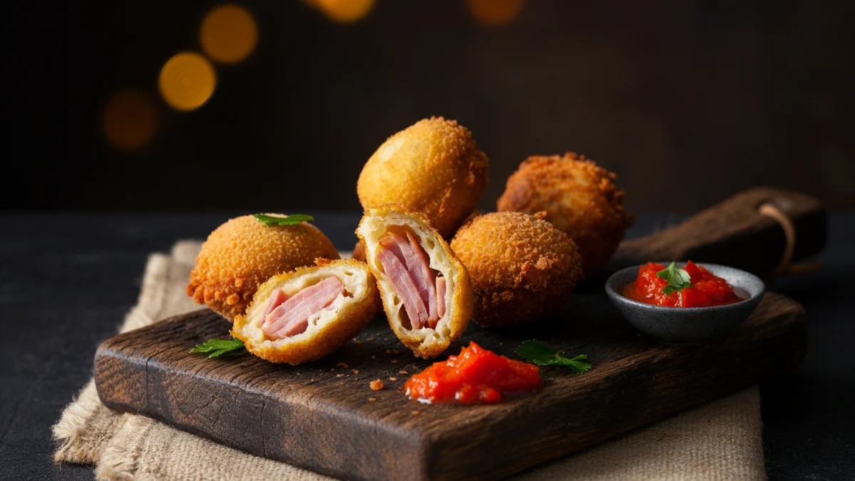 Bolinho de Presunto Frito: Crocante e Fácil de Fazer!