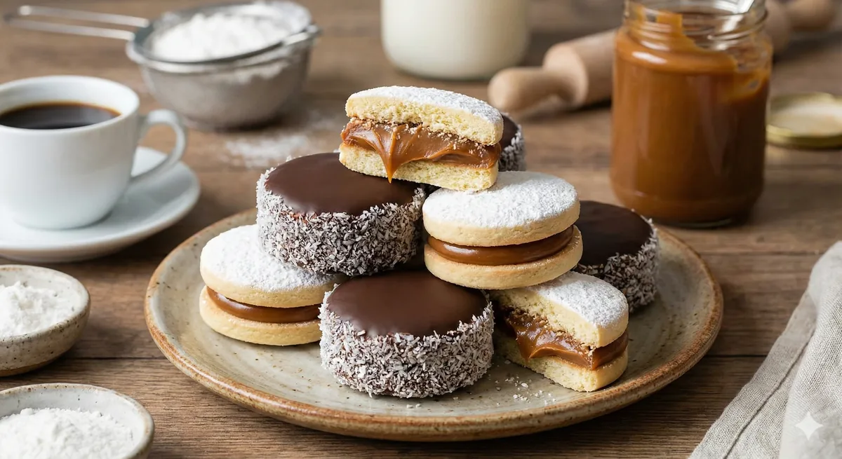 Alfajores Caseiros Fáceis: Doce de Leite e Textura Perfeita