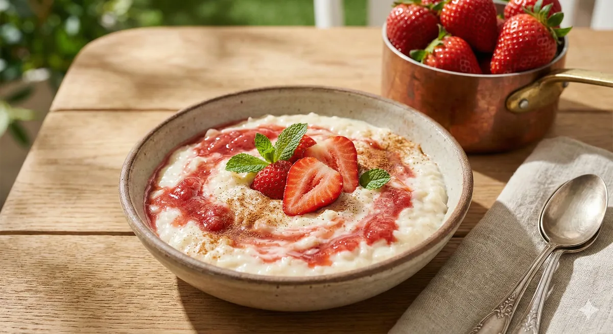 Arroz Doce Cremoso com Morango: Receita Fácil e Refrescante