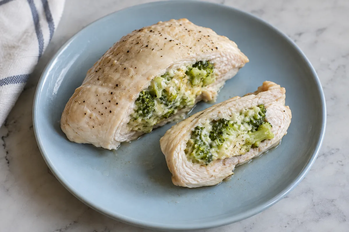 Filé de Frango Recheado com Brócolis e Queijo