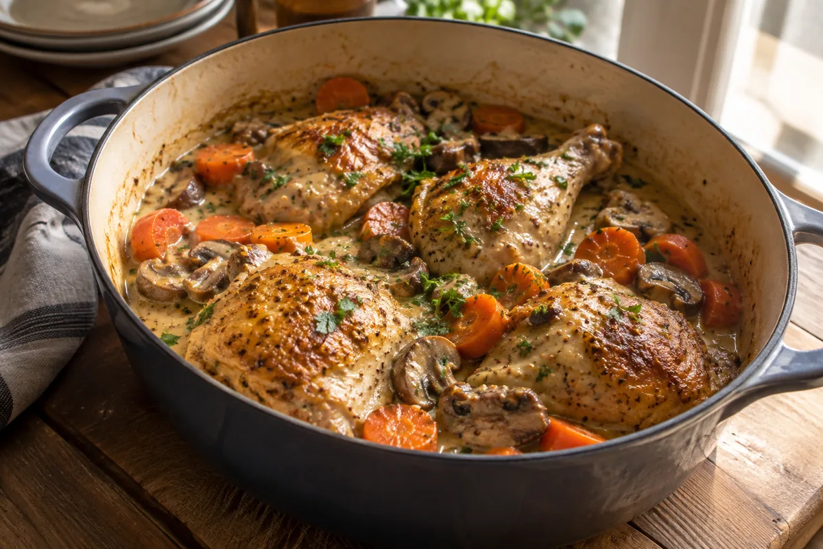 Frango Cremoso com Mostarda e Vinho Branco: Receita Fácil