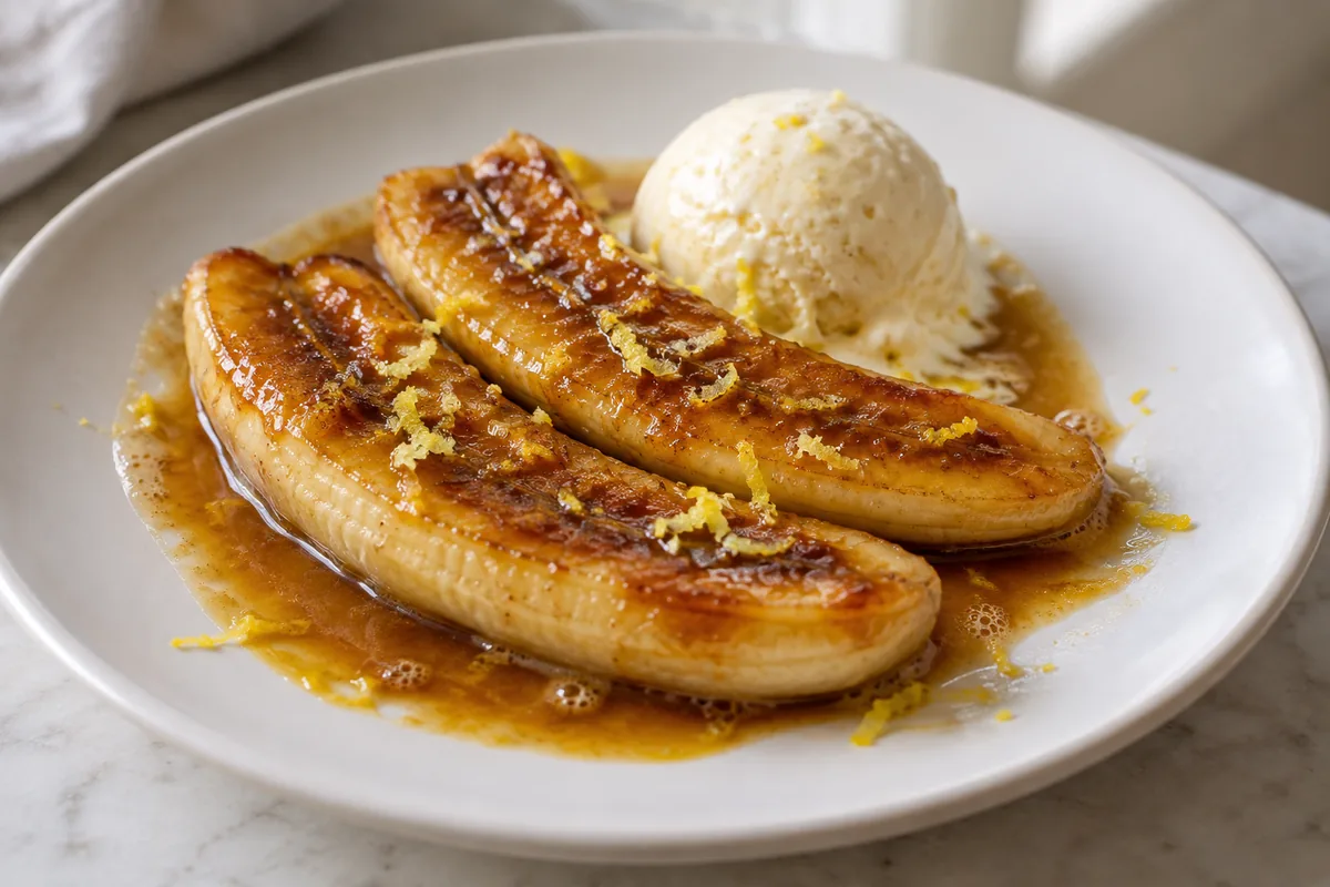 Bananas Flambadas com Sorvete: Sobremesa Rápida e Fácil