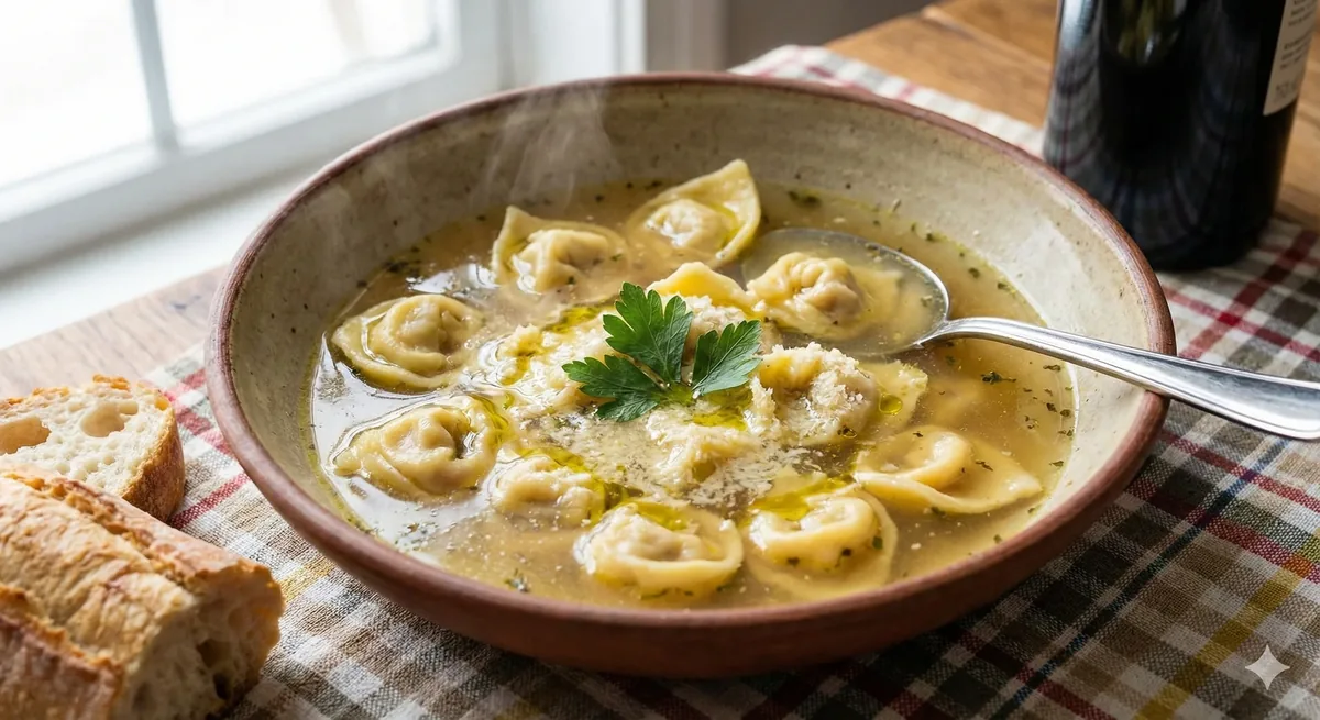 Capeletti in Brodo Caseiro: Sopa Confortante e Tradicional