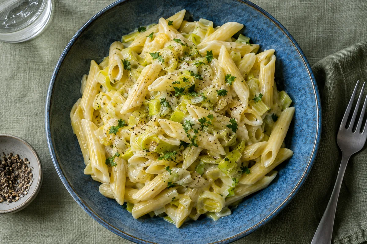 Macarrão Cremoso de Alho-Poró: Receita Fácil e Rápida