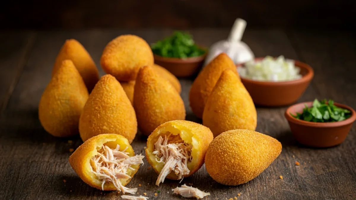 Coxinha de Batata com Frango Desfiado: Crocante e Saborosa
