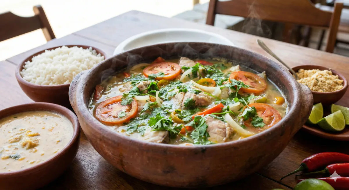 Moqueca Capixaba com Arroz Branco e Pirão