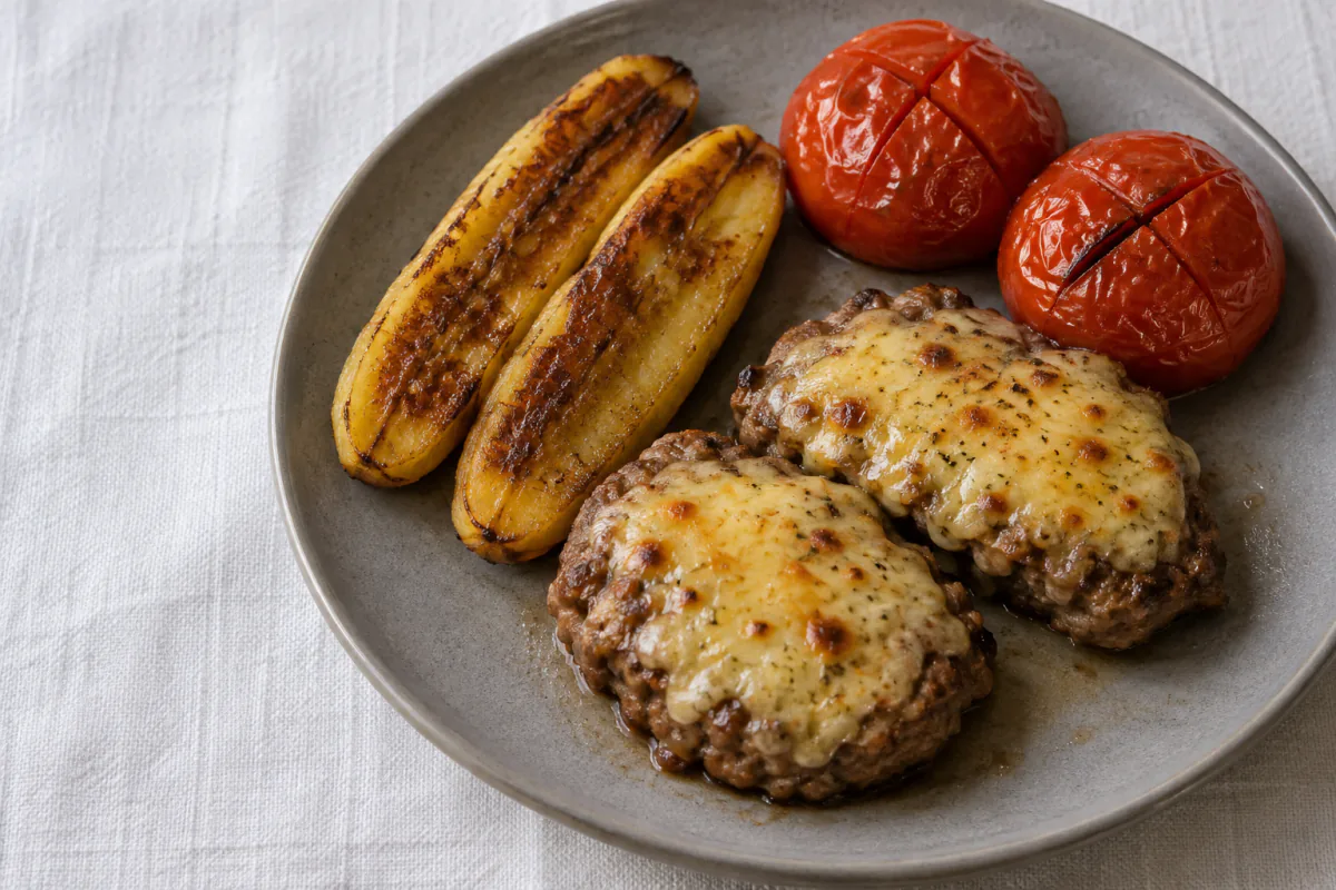 Carne Moída Indiana Gratinada com Banana e Queijo