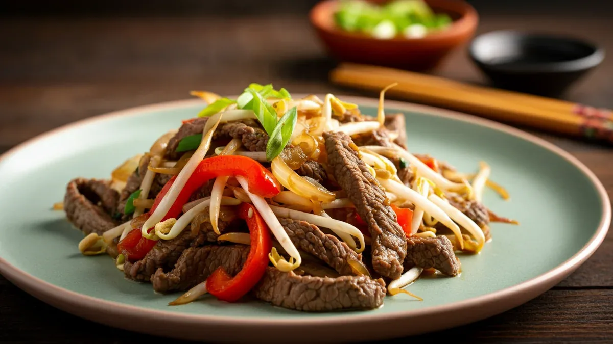 Carne Oriental com Broto de Feijão: Receita Rápida e Saborosa