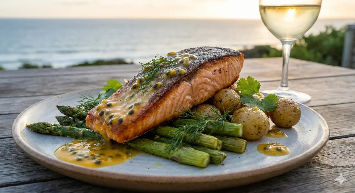 Salmão Assado com Molho Cremoso de Maracujá: Receita Fácil