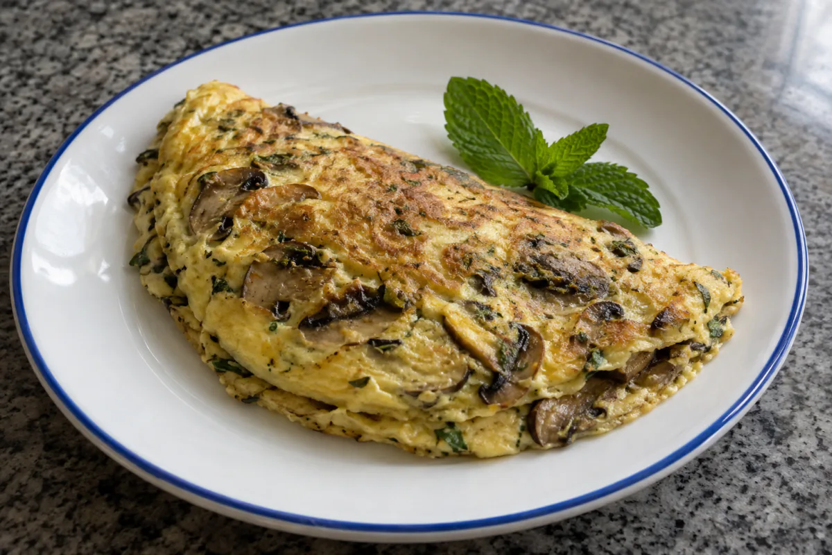 Omelete de cogumelos