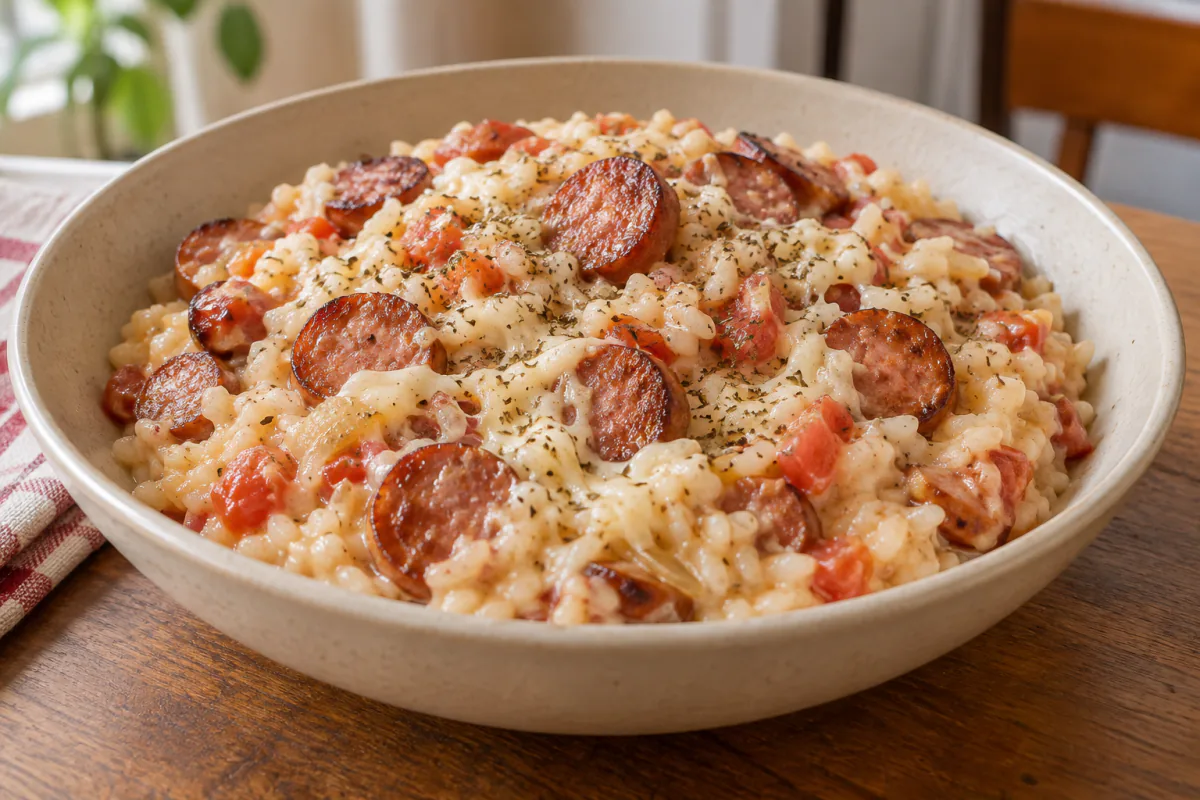 Risoto de calabresa